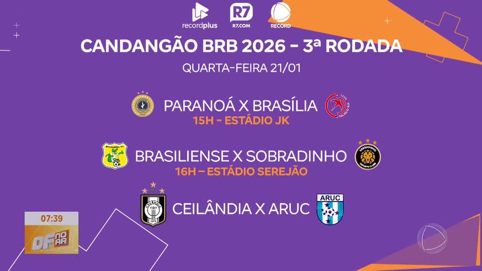 Terceira Rodada do Candangão acontece nesta semana; veja a programação