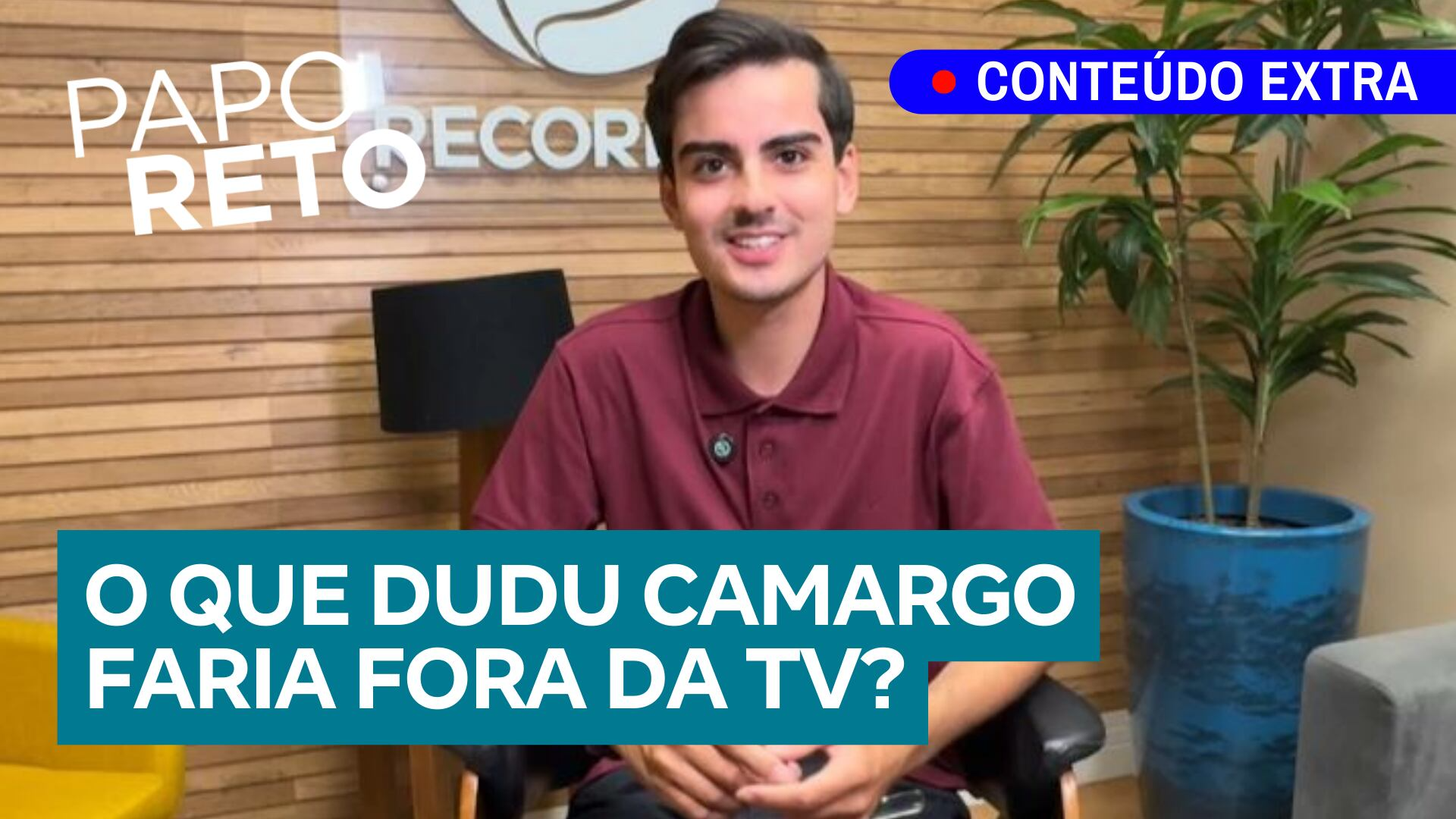 Dudu Camargo revela o que faria se não trabalhasse na televisão | Papo Reto