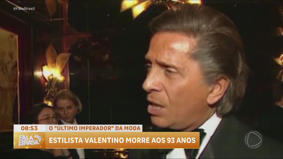 ‘Último Imperador da Moda’, estilista Valentino morre aos 93 anos