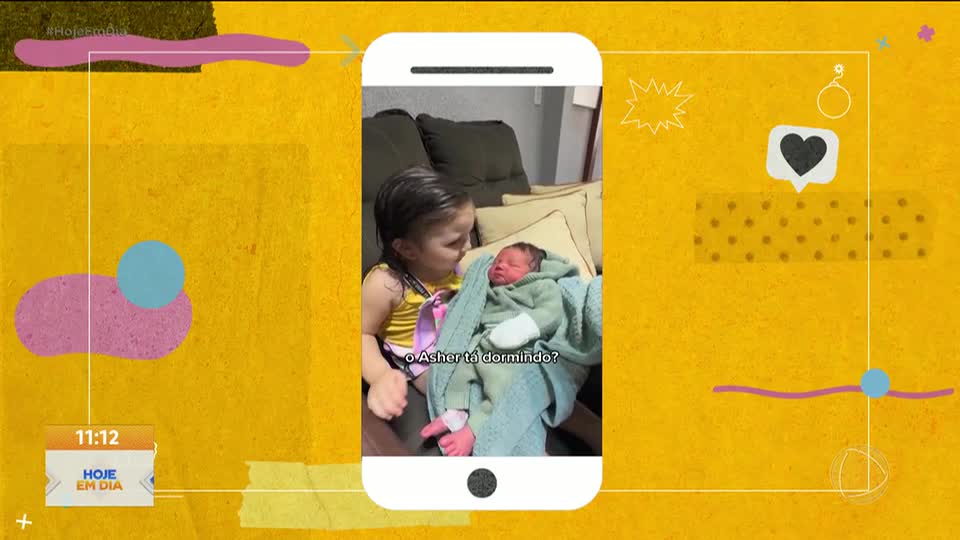 Bombou nas Redes: Vídeo de menina conhecendo irmão recém-nascido viraliza na internet