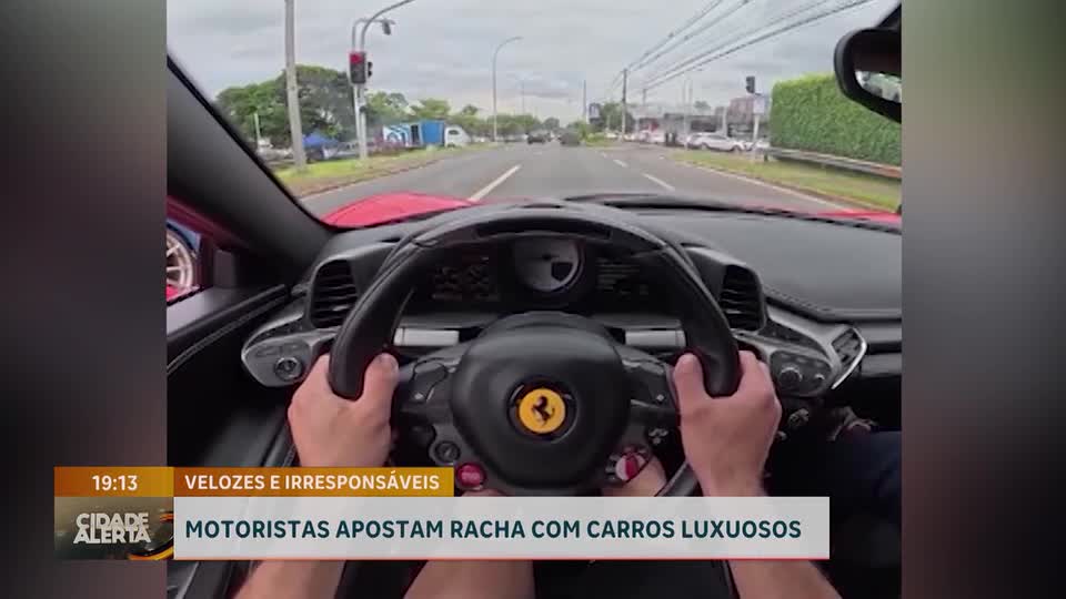Imprudência: motoristas fazem racha com carros de luxo em plena luz do dia em Brasília