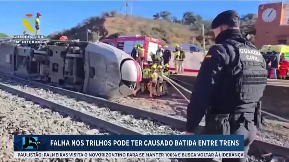 Falha nos trilhos pode ter causado batida entre trens na Espanha