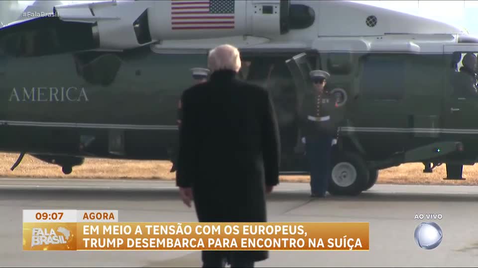 Trump chega à Suíça para Fórum Econômico Mundial em meio a tensão com europeus 