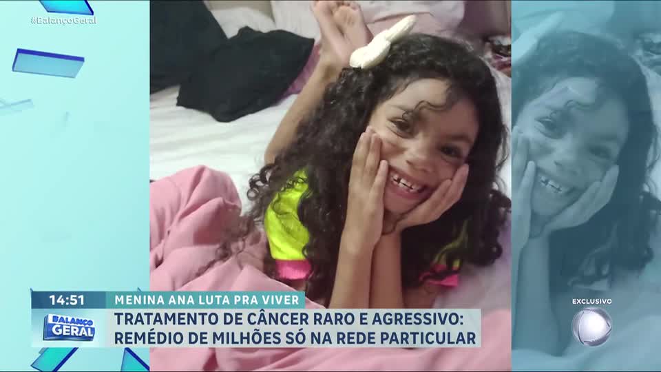 Mãe busca arrecadar R$ 2,5 milhões para tratamento de câncer raro da filha de 7 anos