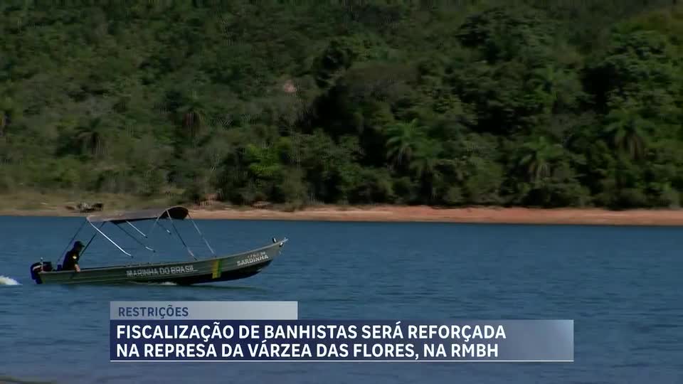 Fiscalização de banhistas será reforçada na represa da Várzea das Flores, na Grande BH