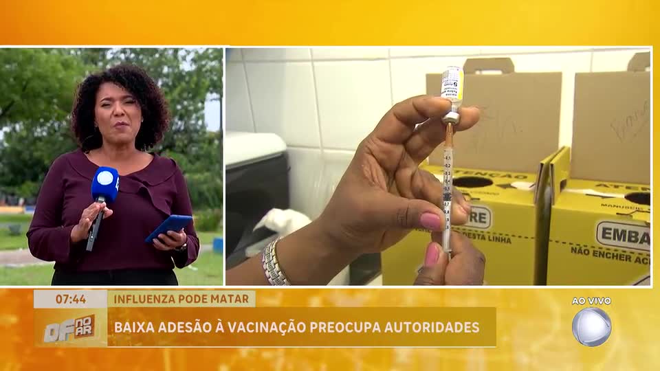 Secretaria de Saúde alerta para vacinação contra gripe após aumento de 146% nos casos de influenza