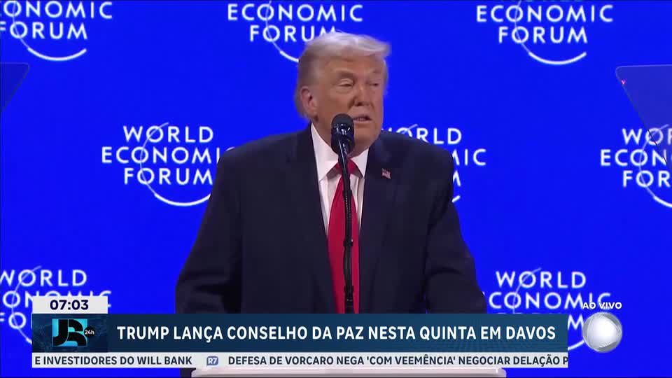 Trump deve lançar Conselho de Paz nesta quinta-feira (22) em Davos