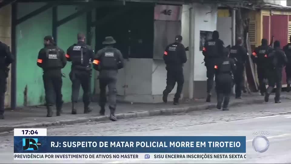 Suspeito de latrocínio contra policial civil é morto em confronto no Rio de Janeiro