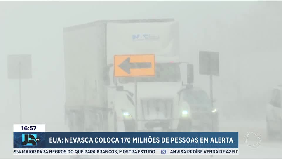 Nevasca coloca 170 milhões de pessoas em estado de alerta nos EUA