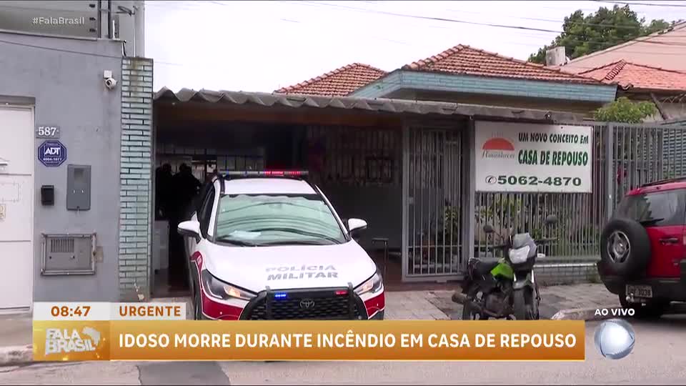 Idoso morre em incêndio em casa de repouso na zona sul de SP