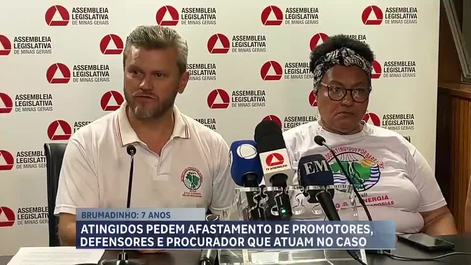 Sete anos da tragédia em Brumadinho (MG): representantes dos atingidos fazem protesto