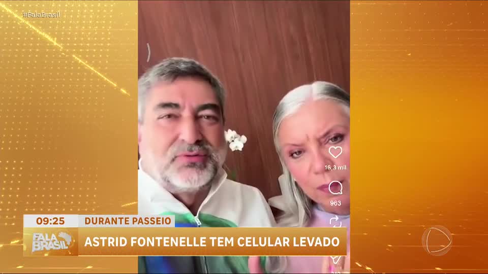 Astrid Fontenelle tem celular furtado durante passeio em Belém