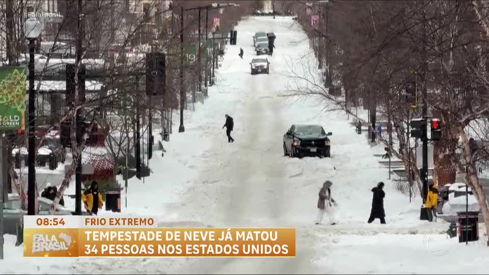 Nevasca histórica nos EUA causa 34 mortes 