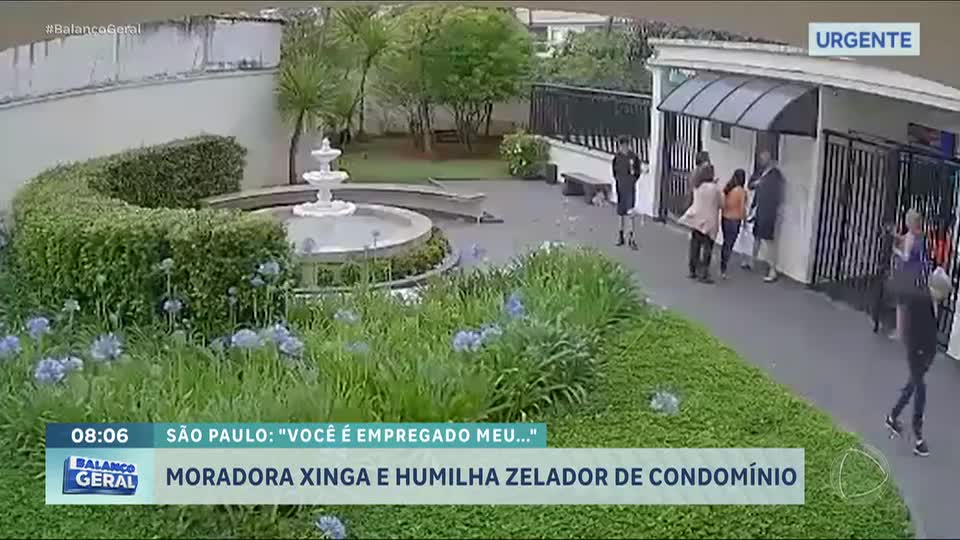 Moradora é flagrada xingando e humilhando zelador de condomínio em Guarulhos (SP)
