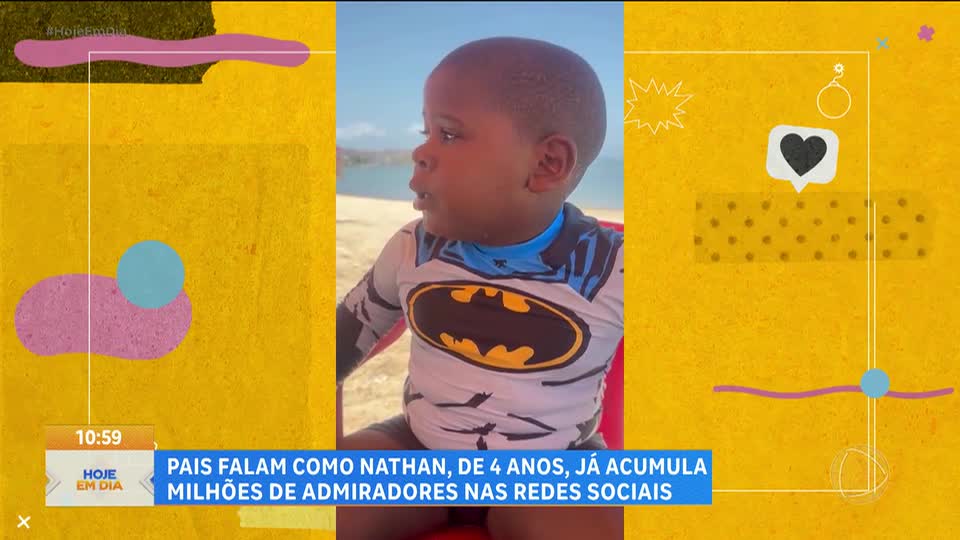 Bombou nas Redes: Aos 4 anos, Nathan a acumula milhões de fãs com sua espontaneidade nas redes