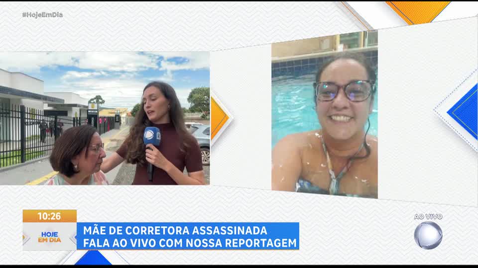 Mãe de corretora assassinada fala com exclusividade ao Hoje em Dia