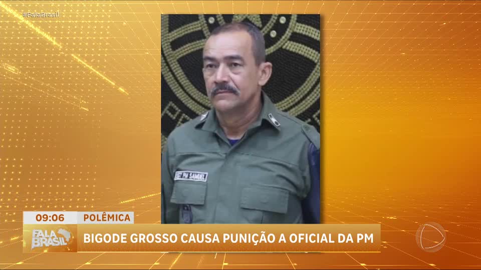 Sargento da PM de Pernambuco é punido por tamanho do bigode