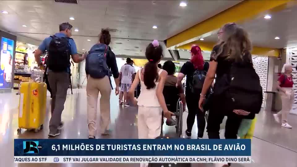Brasil recebe 6,1 milhões de turistas internacionais em 2025; SP e RJ lideram