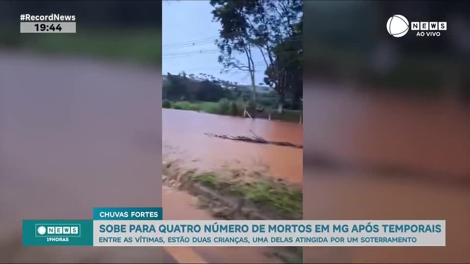 Chuvas em Minas Gerais causam quatro mortes
