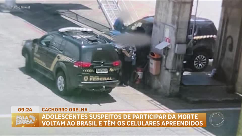 Menores suspeitos de participar da morte do cão Orelha voltam ao Brasil e têm celulares apreendidos