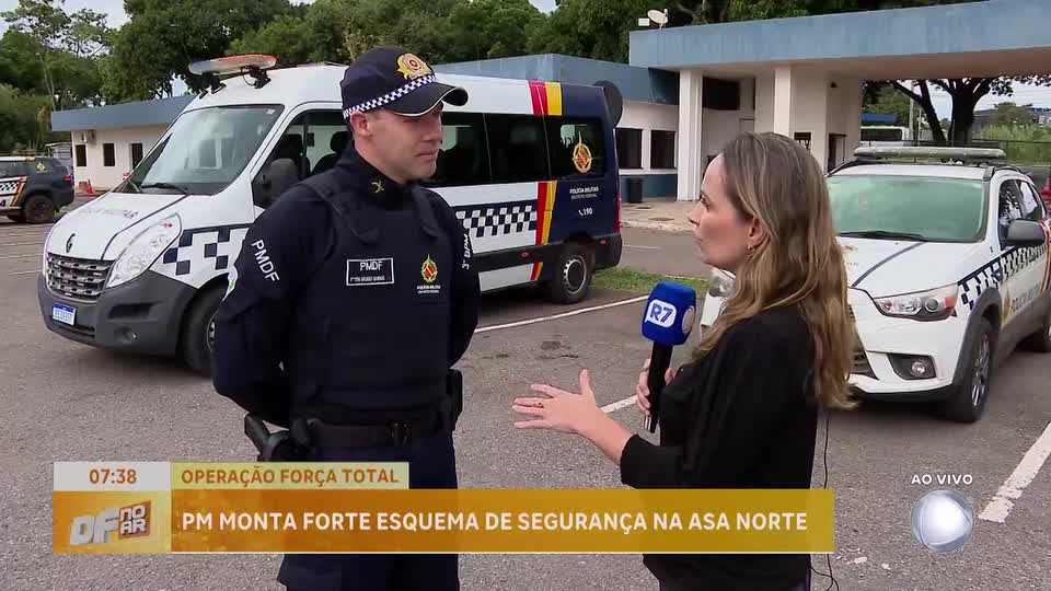 Polícia Milita do DF monta forte esquema de segurança na Asa Norte (DF)