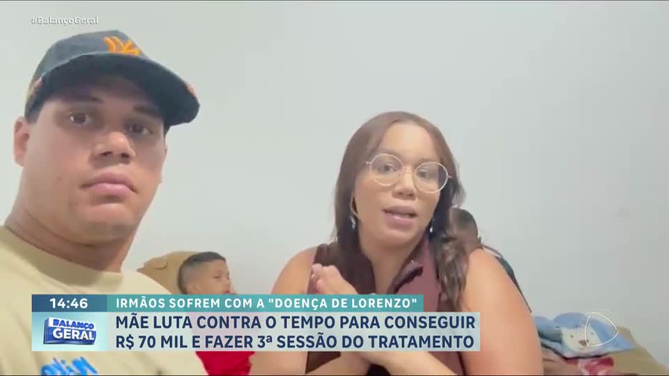 Pais de crianças diagnosticadas com Doença de Lorenzo tentam arrecadar dinheiro para tratamento