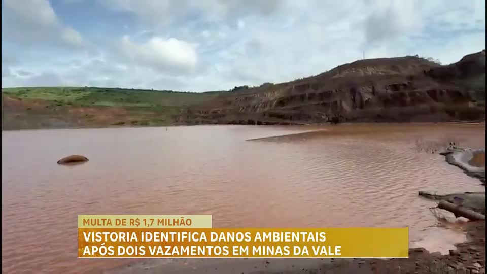 Vistoria identifica danos ambientais após dois vazamentos em minas da Vale 