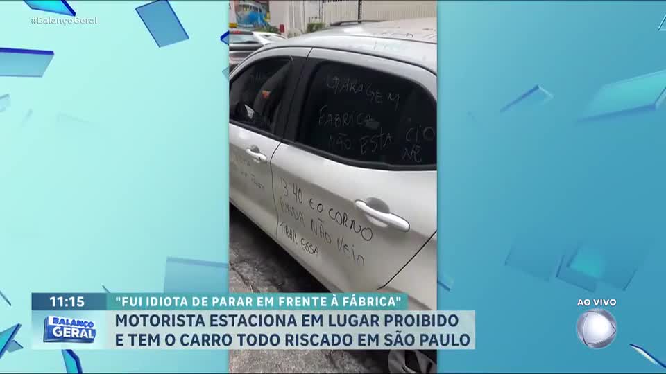Carro estacionado em local proibido no Brás, no centro de SP, gera protesto inusitado
