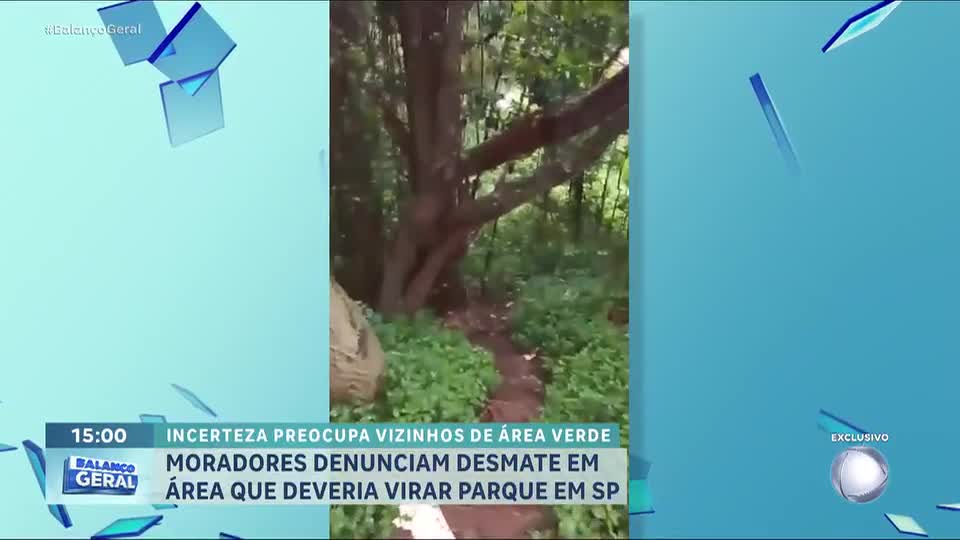 Moradores denunciam desmate em área que deveria virar parque na zona sul de SP