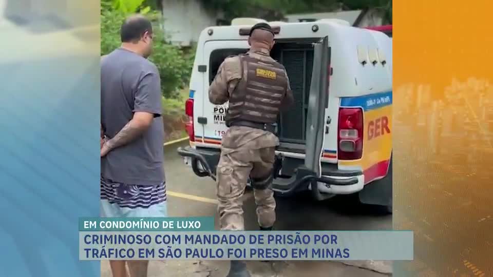 Criminoso com mandado de prisão por tráfico em São Paulo é preso em MG