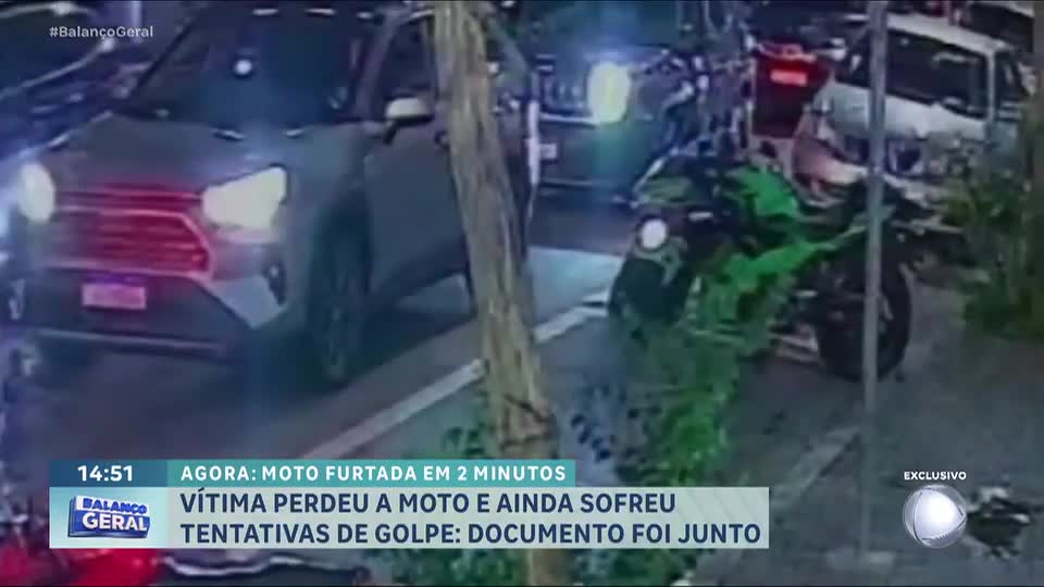 Moto de trabalhadora é furtada em bairro nobre de São Paulo; bandidos precisaram de dois minutos