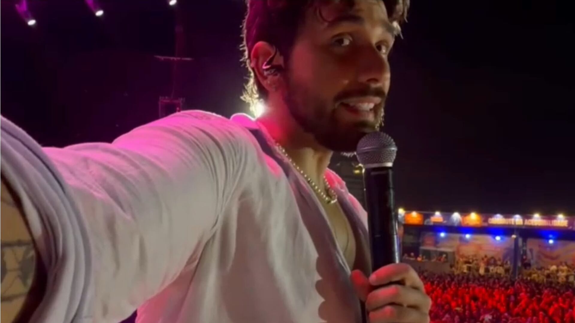 Gustavo Mioto dedica música inspirada em Ana Castela para mulher da produção de show