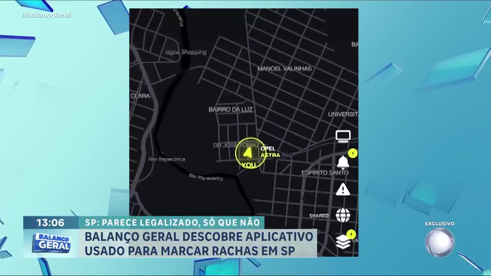 Balanço Geral descobre aplicativo usado para marcar rachas em São Paulo