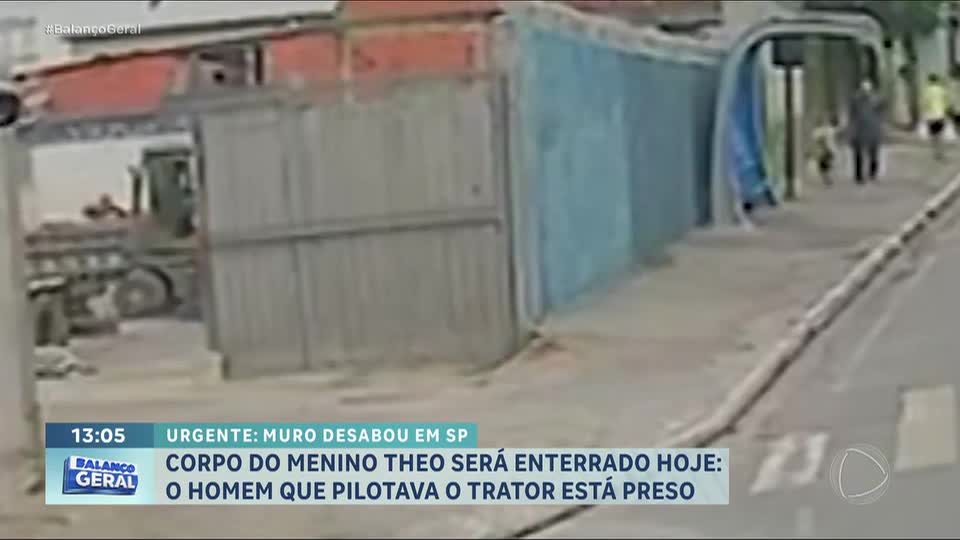 Condutor de trator que derrubou muro e matou criança não tinha habilitação