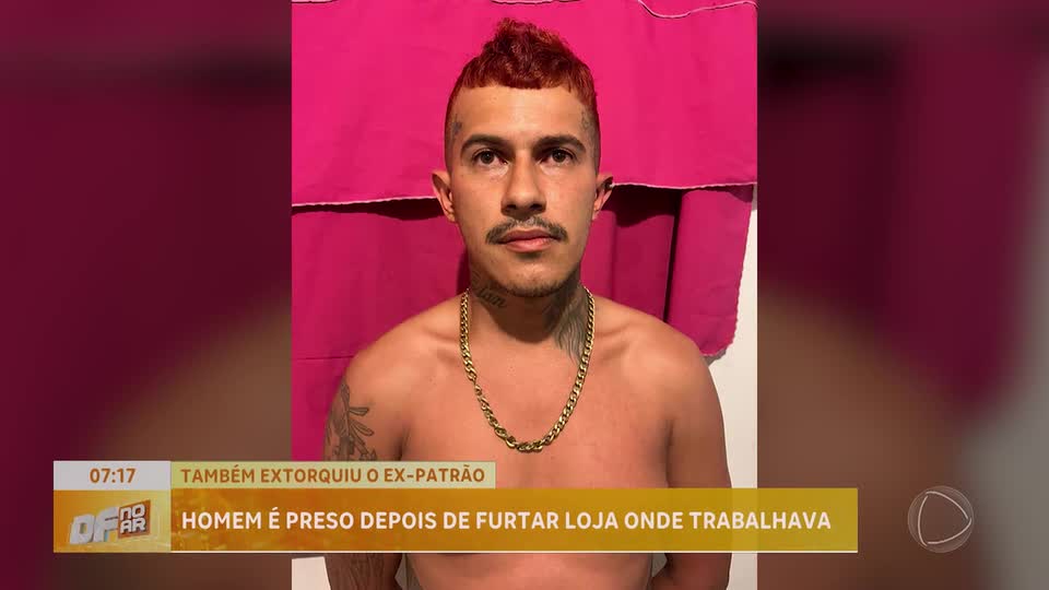 Homem é preso após furtar loja e extorquir ex-patrão