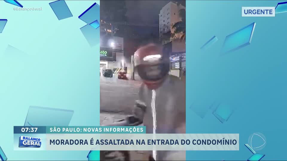 Câmera de reconhecimento facial flagra assalto a mulher que entrava no condomínio onde mora em SP