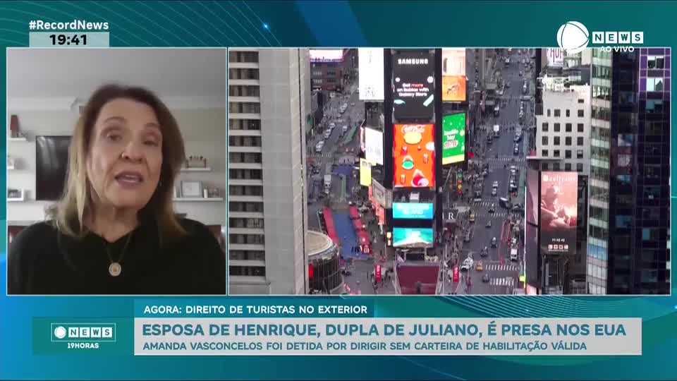 Amanda Vasconcelos, esposa do cantor Henrique, é presa nos EUA