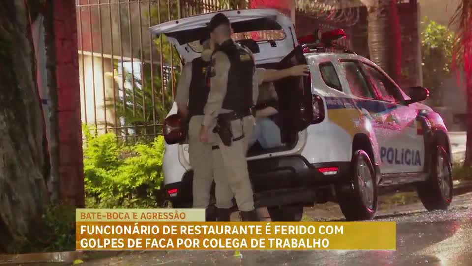 Funcionário de restaurante é ferido com golpes de faca por colega de trabalho em BH