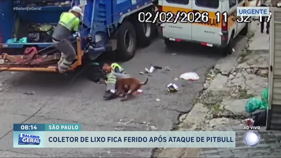 Coletor de lixo é atacado por pitbull e perde parte do dedo na zona sul de São Paulo