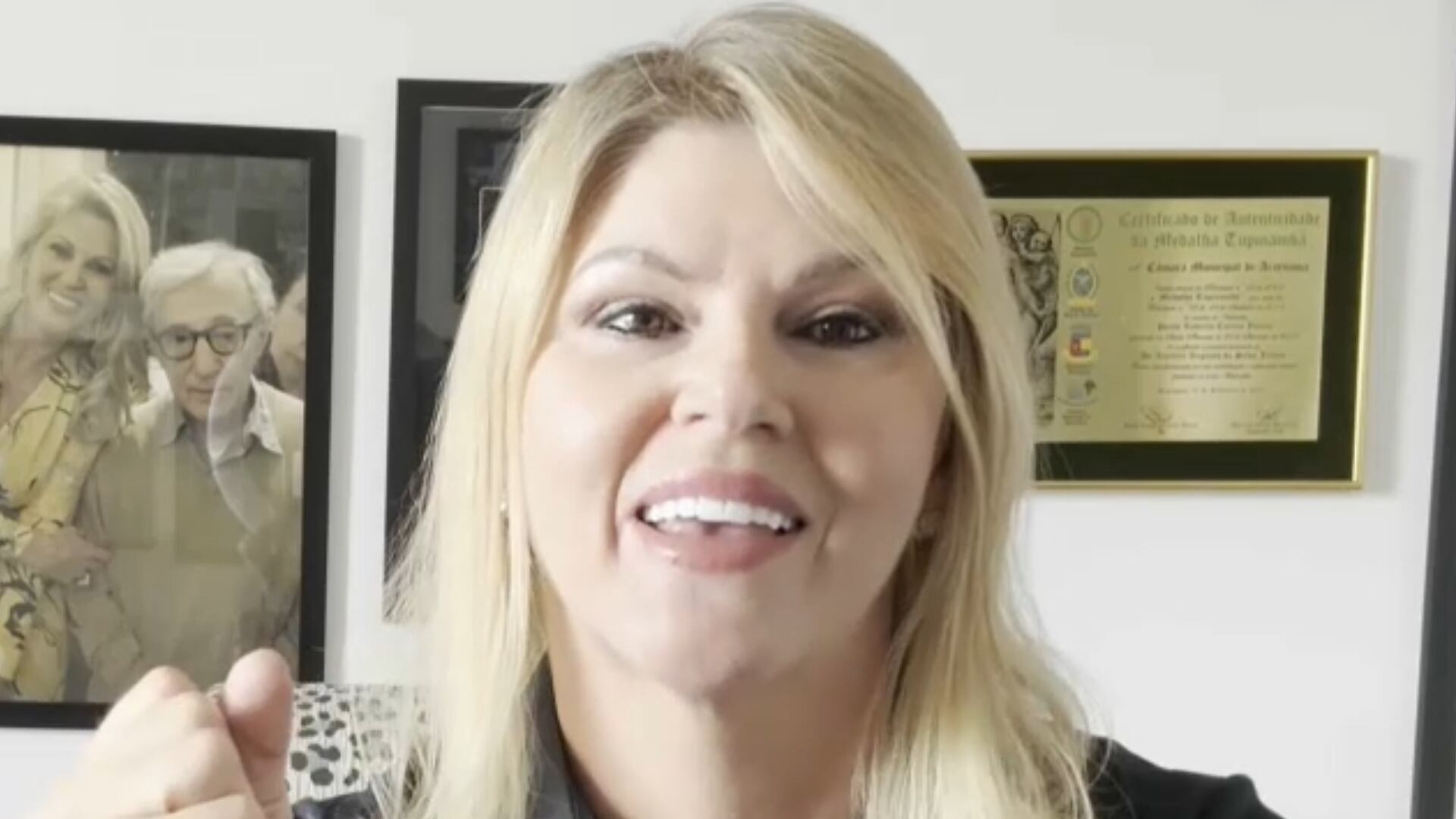 Val Marchiori comemora última sessão de quimioterapia