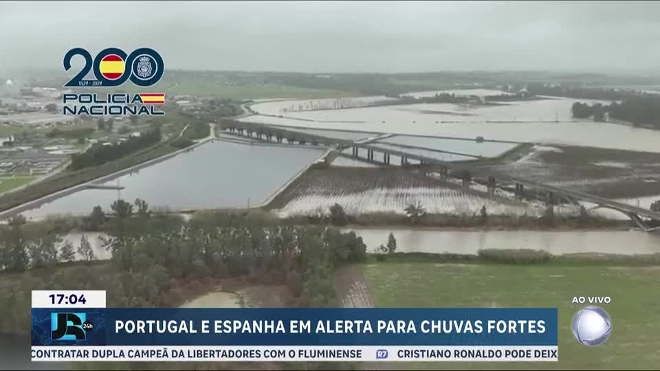 Espanha e Portugal ligam alerta para chuvas fortes e riscos de alagamentos