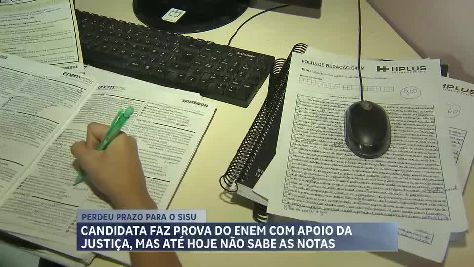 Candidata faz prova do Enem com apoio da justiça, mas até hoje não sabe as notas 