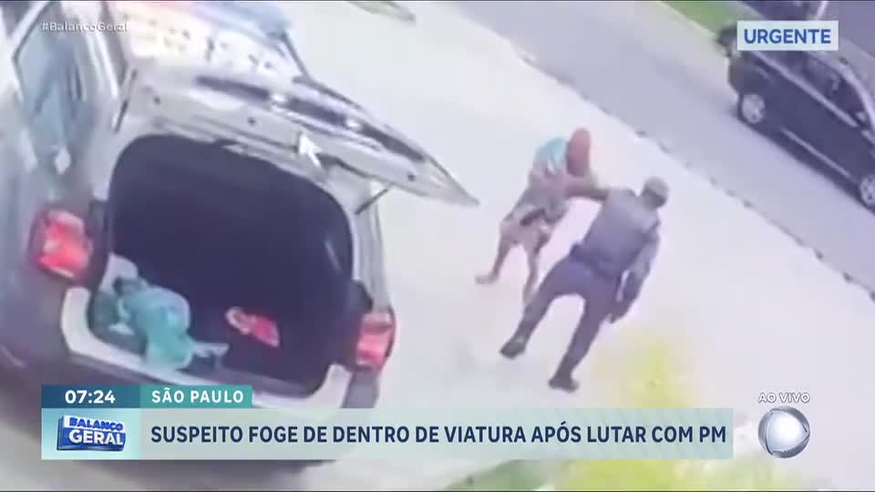 Suspeito escapa de viatura após falha em abordagem policial em São Paulo