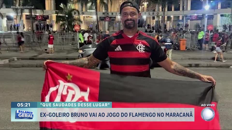 Ex-goleiro Bruno vai a jogo do Flamengo no Maracanã