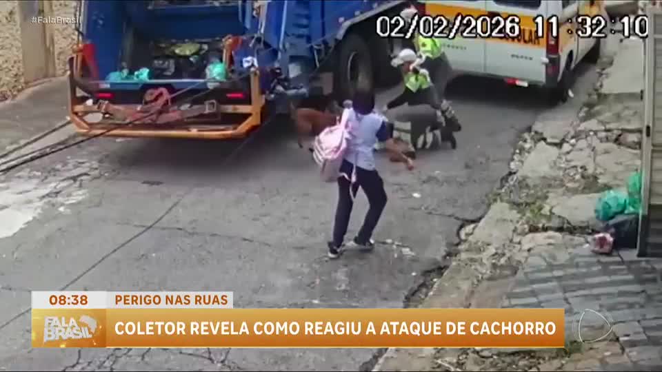 Coletor de lixo  atacado por cachorro revela como reagiu: 'prendi nas pernas até a dona chegar'