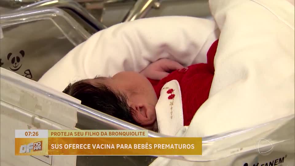 Vacinação de bebês prematuros contra bronquiolite inicia no SUS