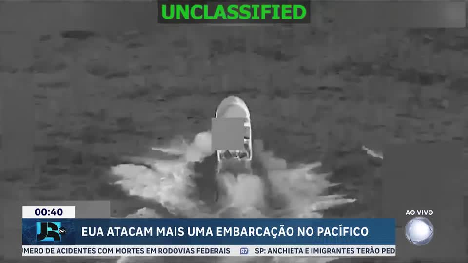 EUA fazem um novo ataque contra embarcação no Oceano Pacífico; duas pessoas morreram