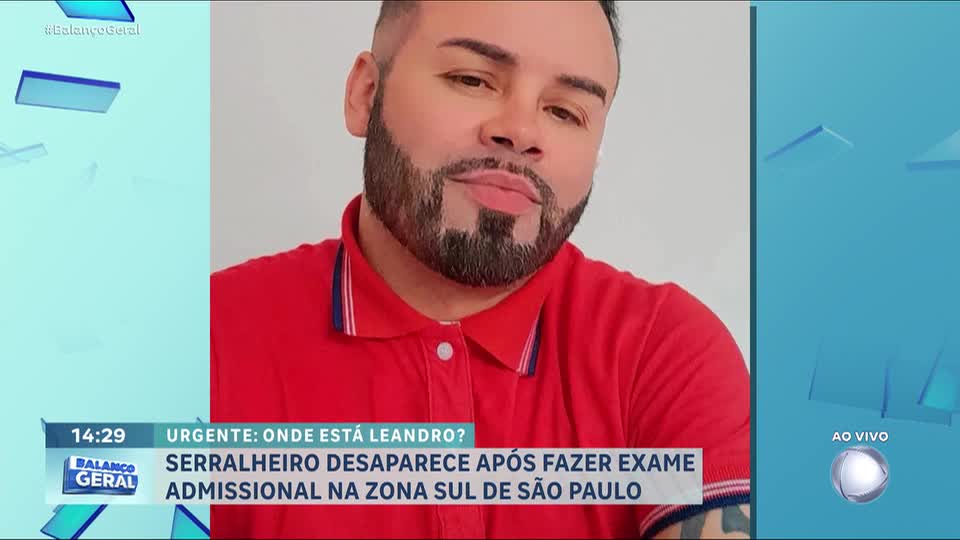 Serralheiro desaparece após exame admissional na zona sul de São Paulo