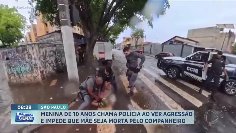 Menina de 10 anos aciona polícia e impede que mãe seja agredida pelo companheiro em São Paulo