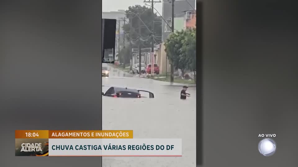 Enxurradas causam caos em Ceilândia e Itapoã após fortes chuvas no DF